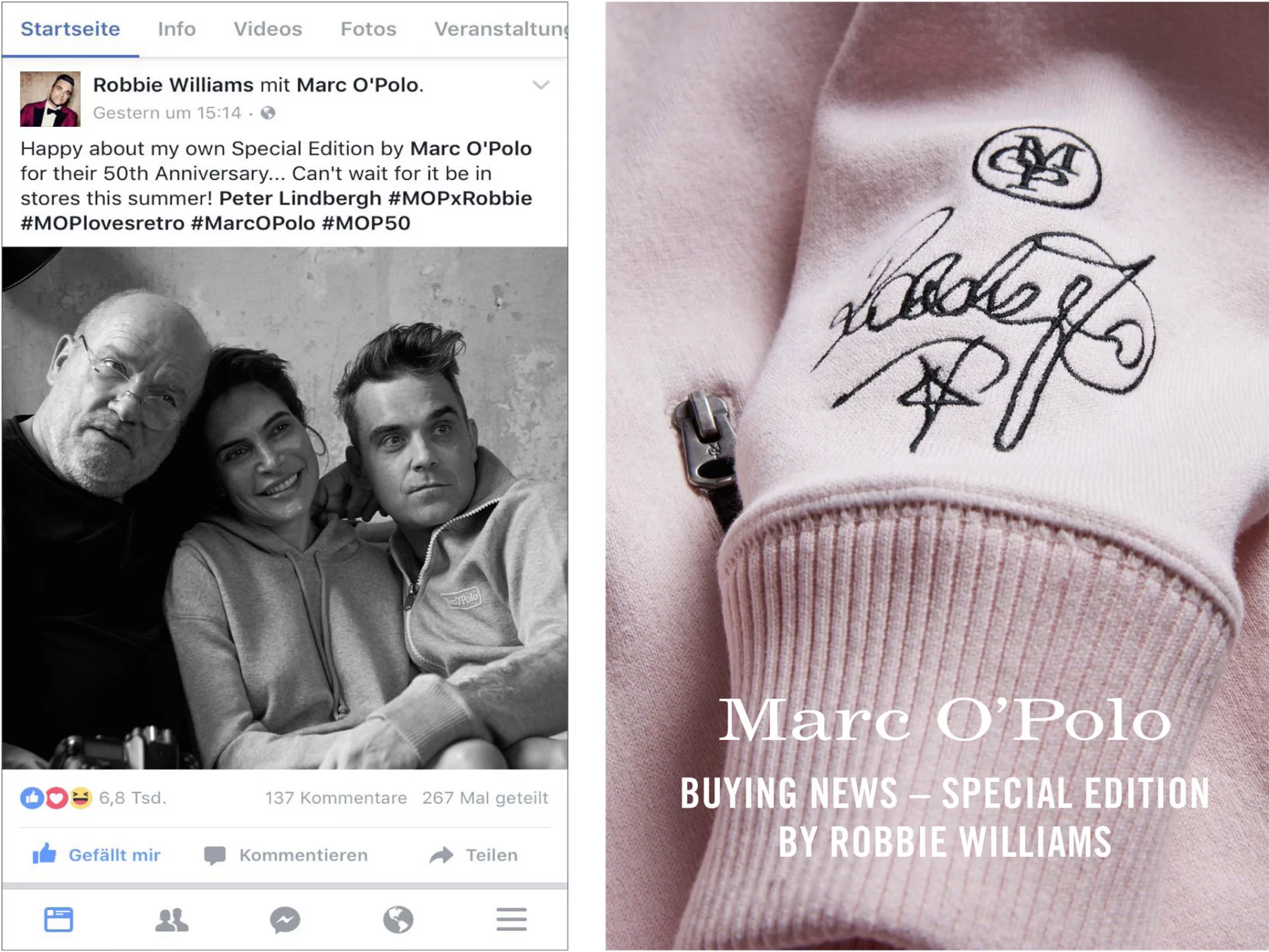 Robbie Williams mit Marc O'Polo