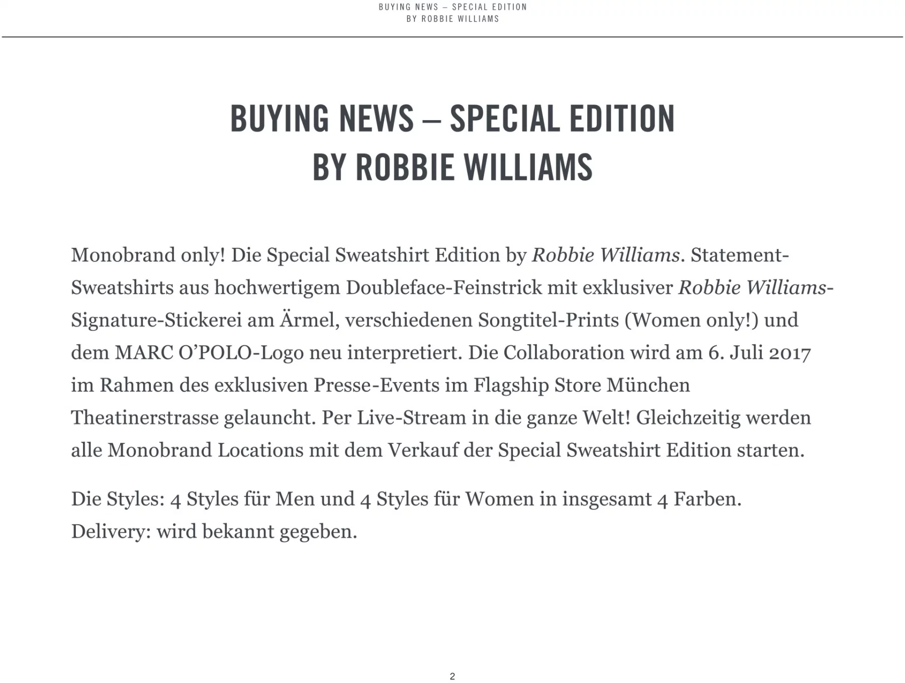 Robbie Williams mit Marc O'Polo